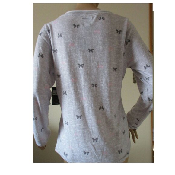 LAURA ASHLEY Soft & Cozy Heather Bow Women's Medium New with Tags - Picture 2 of 2